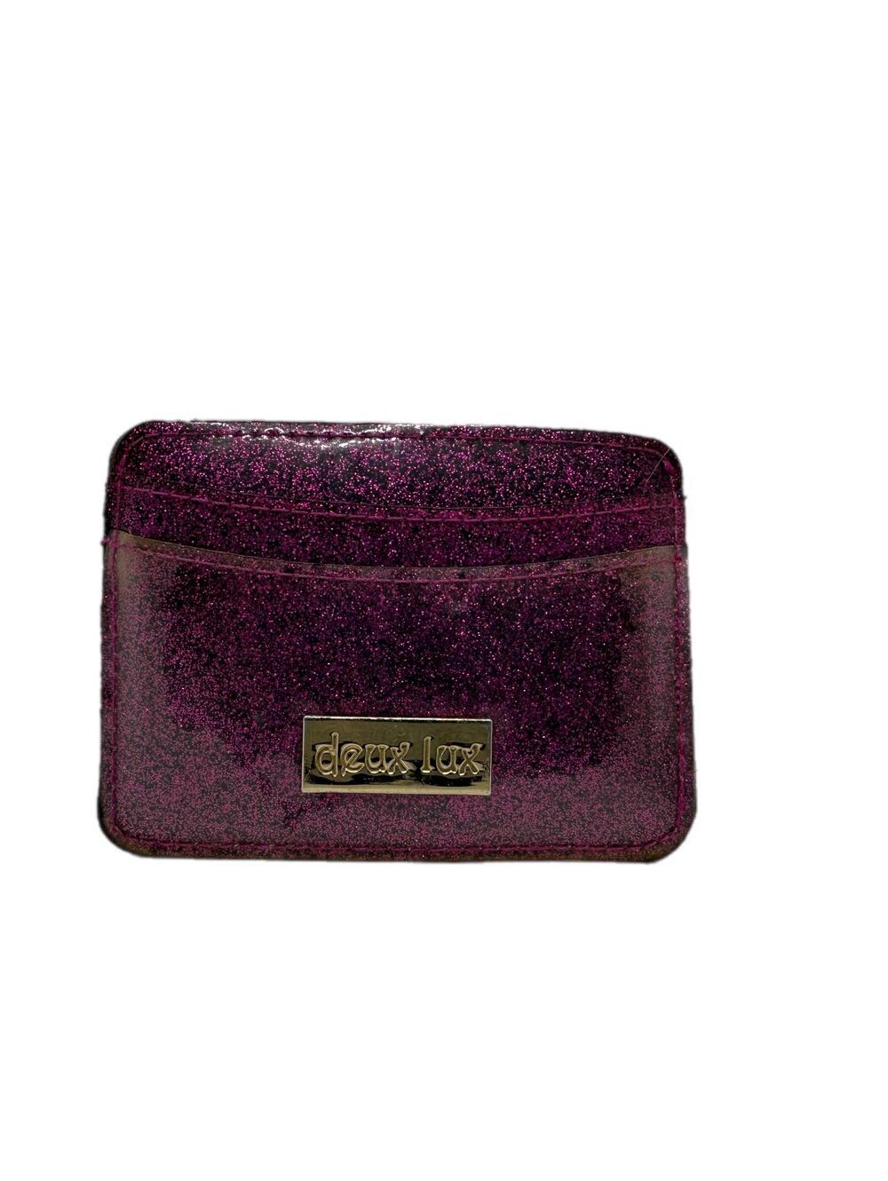 Deux Lux Glitter Wallet - Purple Sparkle Card Holder